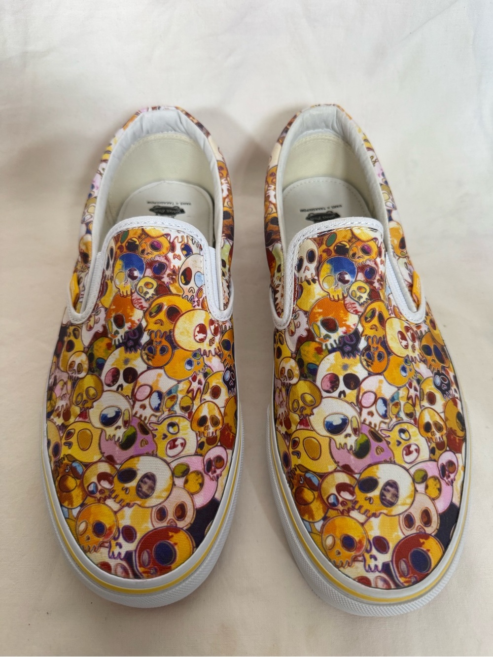 Vans Vault x Takashi Murakami Slip-On Yellow Skull 2015 Mens US 8.5 (half box) - Picture 3 of 8
